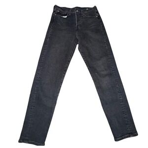 Levi's 501 Original Fit Jeans‎ Black Denim Women's Size 27 Button Fly